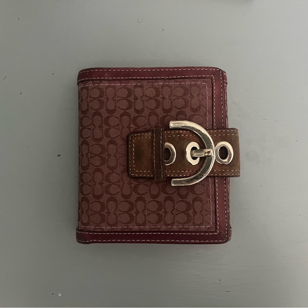 Coach Purple Wallet with buckle